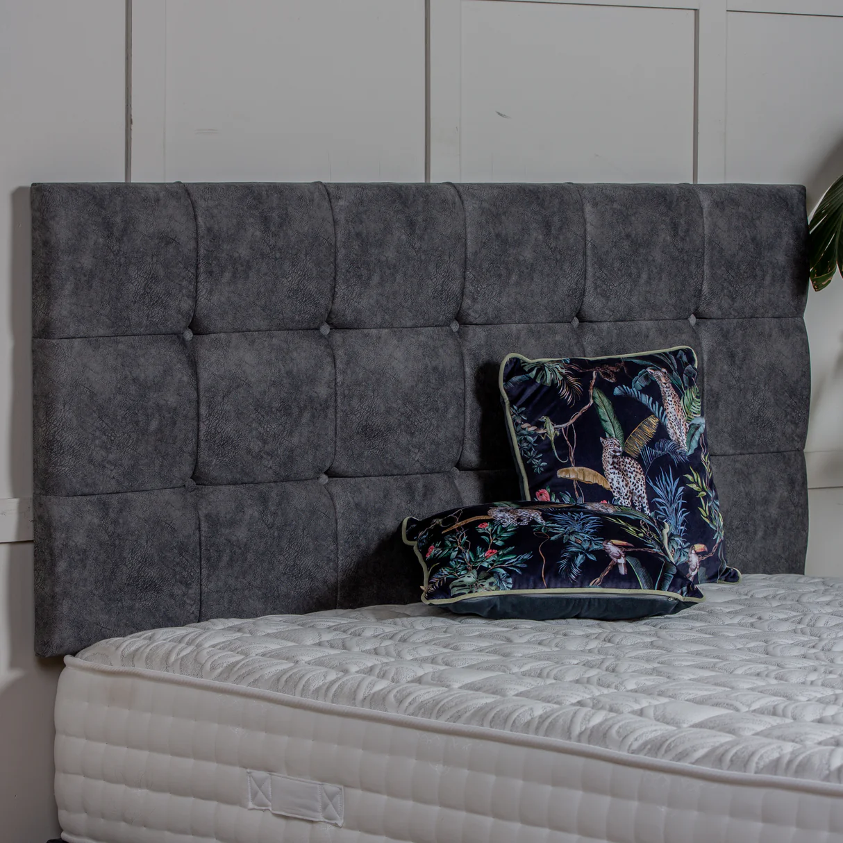 Amalfi Divan Bed Set with Headboard UK - Side view of premium divan from Newcastle Beds UK